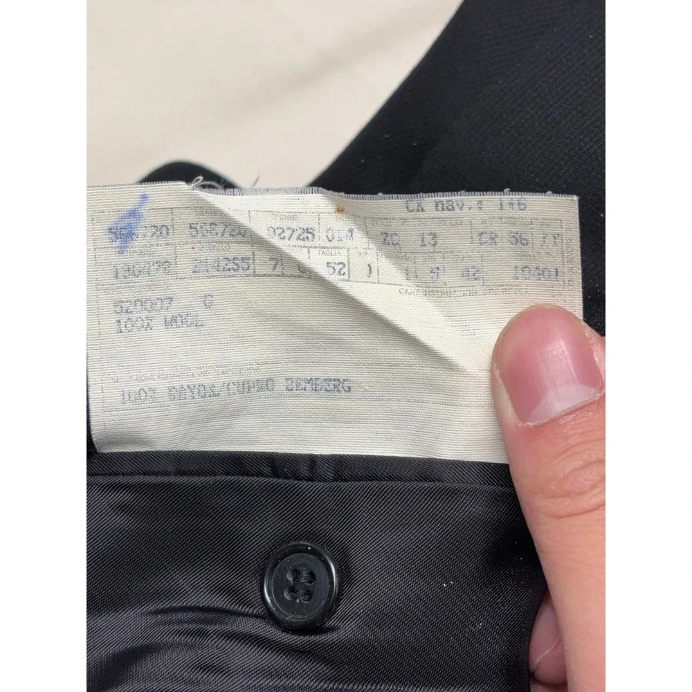 Ermenegildo Zegna Men's Super 100s‎ Fine Worsted Wool Blazer Made Italy Black 42